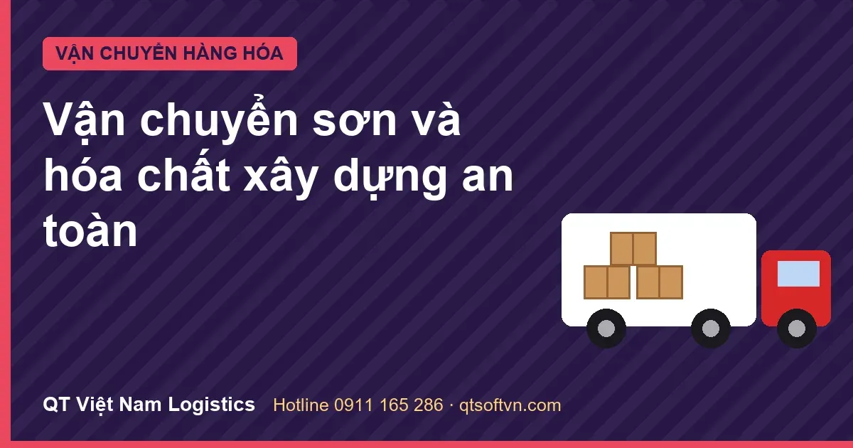 Vận chuyển sơn và hóa chất xây dựng an toàn